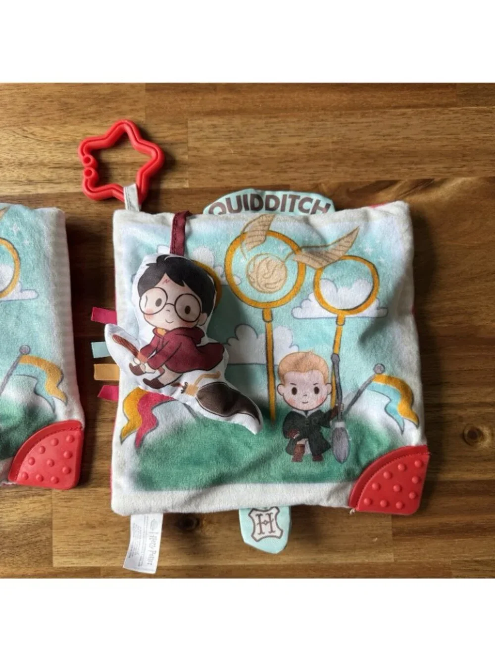 2 Harry Potter Baby Crinkle Square Activity Toy Teether BPA Free Wizarding World